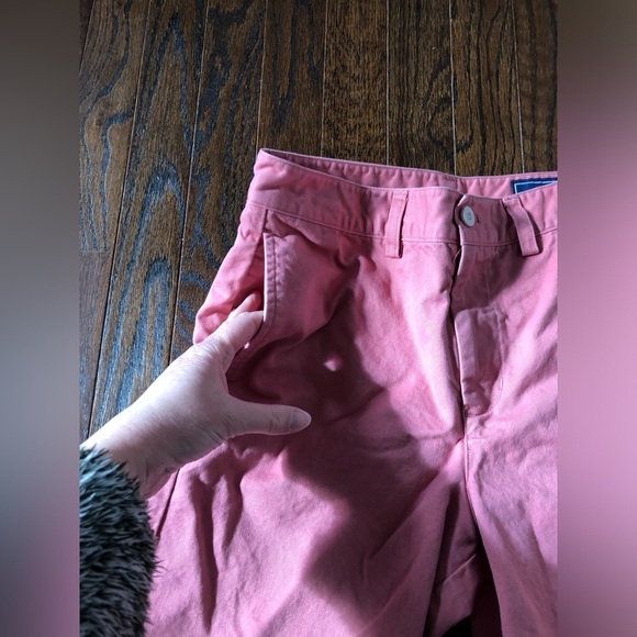 vineyard vines Boys 16 Salmon Pink Khaki Chino 9.5” inseam Shorts - VGUC! - Picture 3 of 10